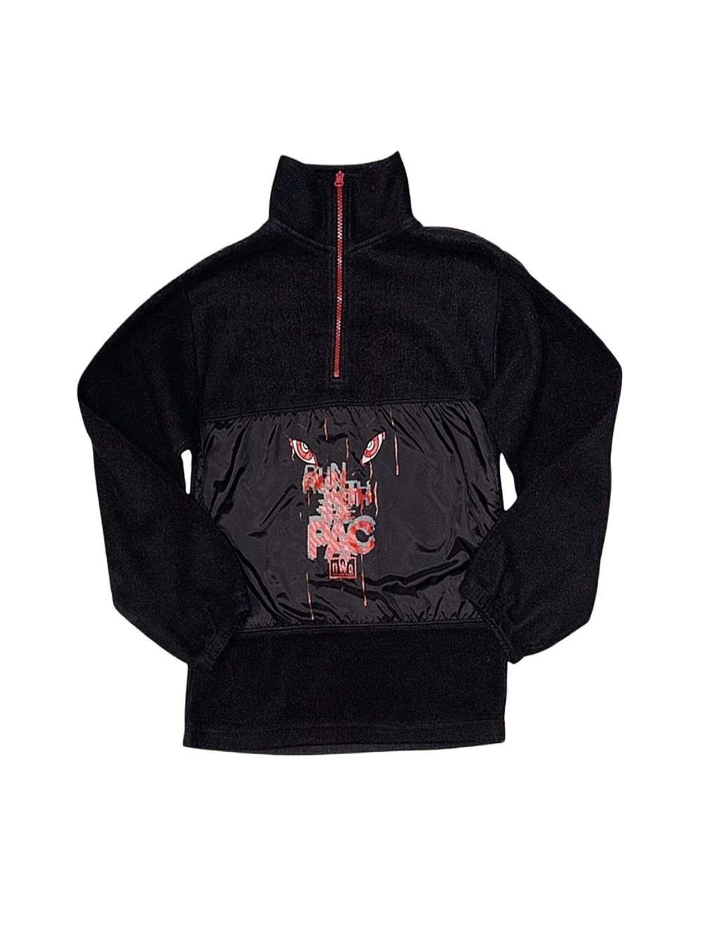 NWO Boy's Black Quarter Zip Long Sleeve Sweatshirt Size Medium 10/12